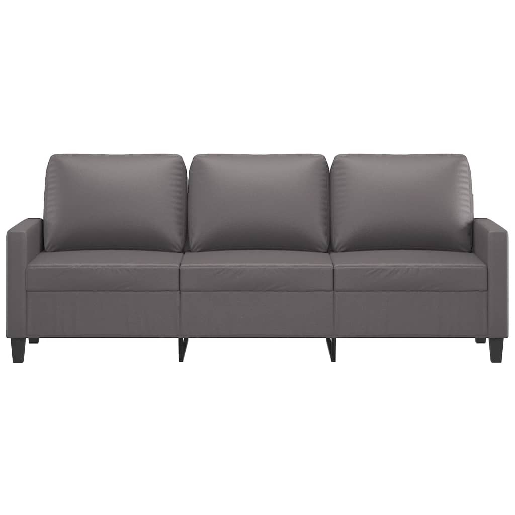 Driezitsbank Kunstleer 180 cm Grijs