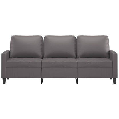 Driezitsbank Kunstleer 180 cm Grijs