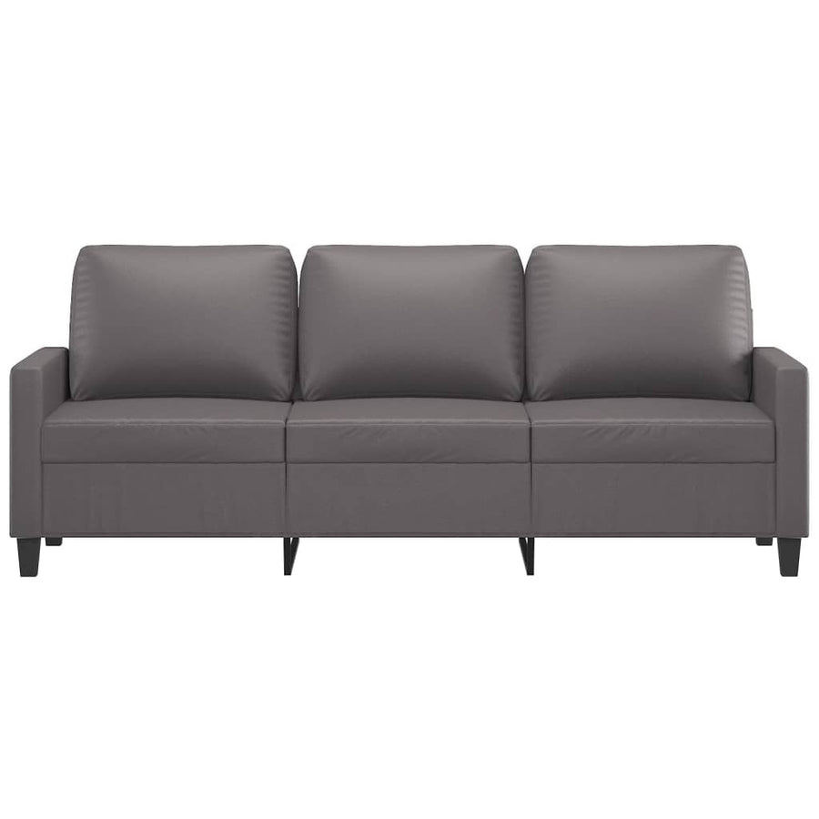 Driezitsbank Kunstleer 180 cm Grijs