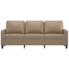Driezitsbank Kunstleer Kleurig 180 cm Cappuccino