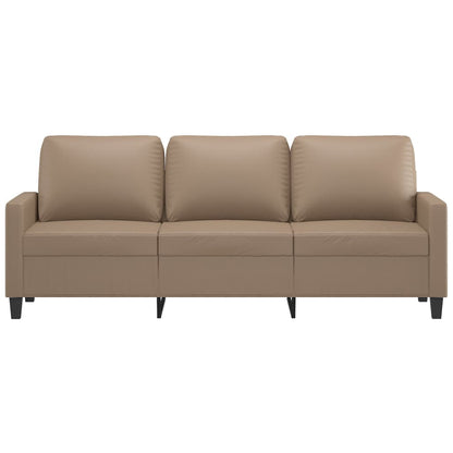 Driezitsbank Kunstleer Kleurig 180 cm Cappuccino