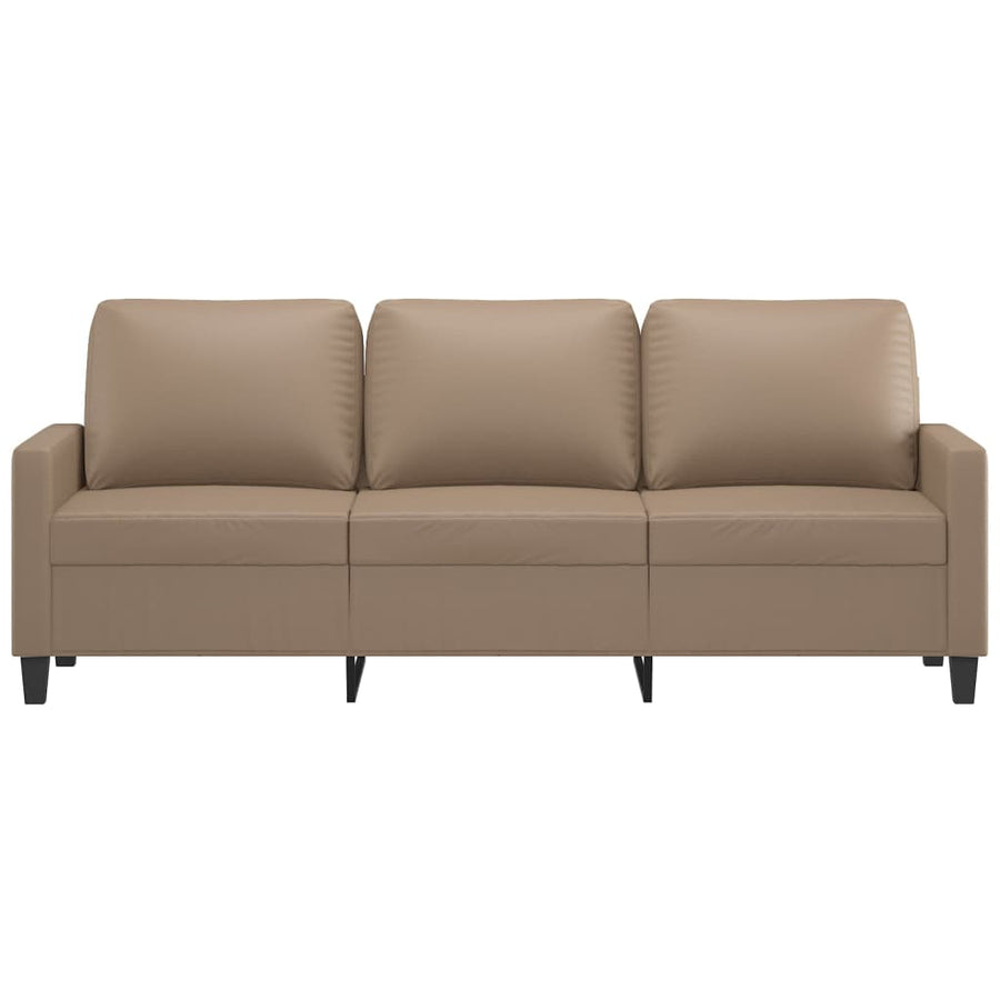 Driezitsbank Kunstleer Kleurig 180 cm Cappuccino