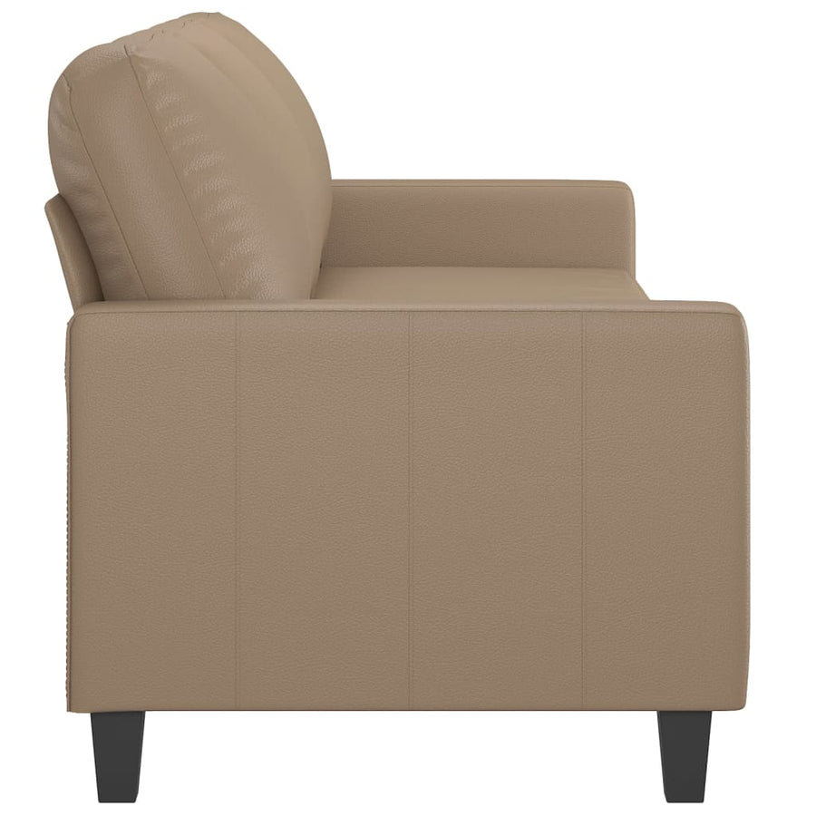 Driezitsbank Kunstleer Kleurig 180 cm Cappuccino