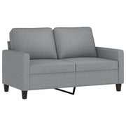 Two-seater sofa 120 cm light grey fabric