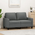 Two-seater sofa 120 cm fabric dark grey