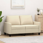 Two-seater sofa 120 cm fabric cream-colored