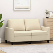 Two-seater sofa 120 cm fabric cream-colored