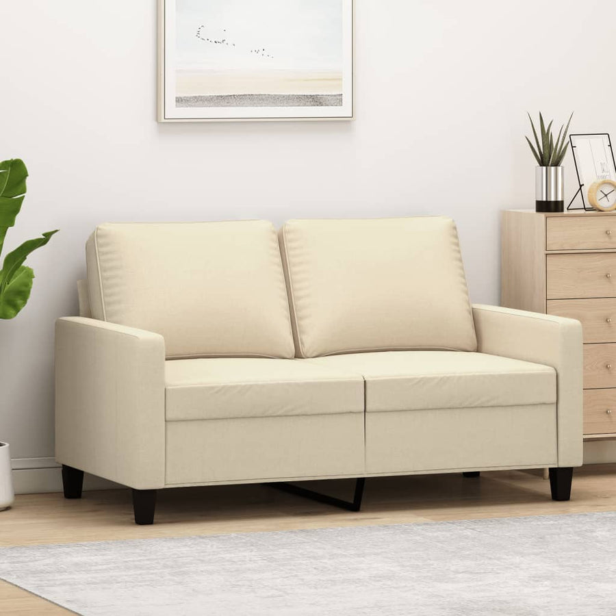 Tweezitsbank Stof Kleurig 120 cm Crème