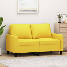 Tweezitsbank Stof 120 cm Lichtgeel