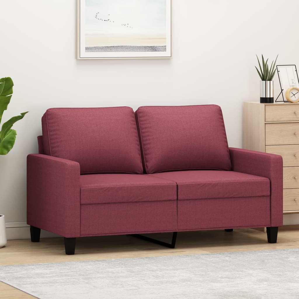 Tweezitsbank Stof 120 cm Wijnrood