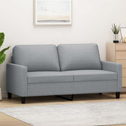 Two-seater sofa 140 cm fabric light grey