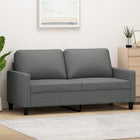 Two-seater sofa 140 cm dark gray fabric