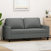Two-seater sofa 140 cm dark gray fabric