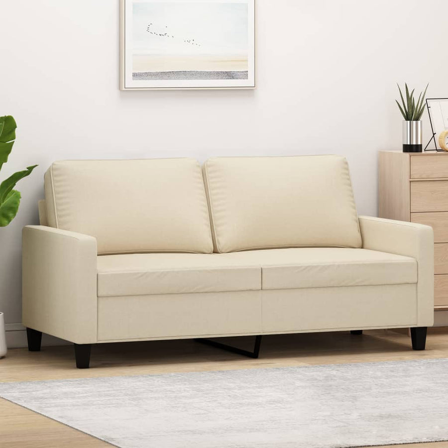 Tweezitsbank Stof Kleurig 140 cm Crème
