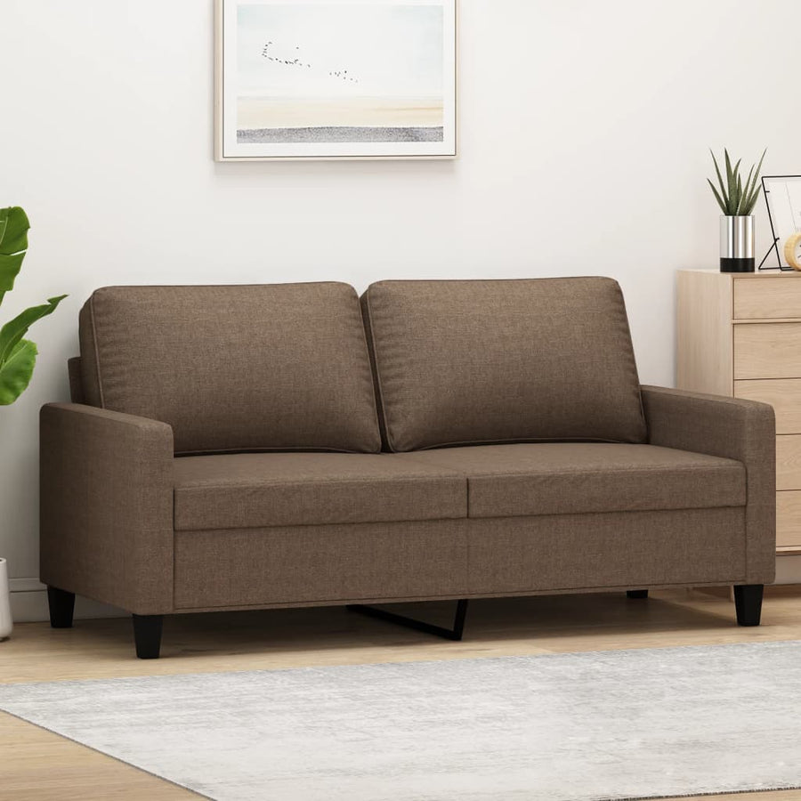 Tweezitsbank Stof 140 cm Bruin