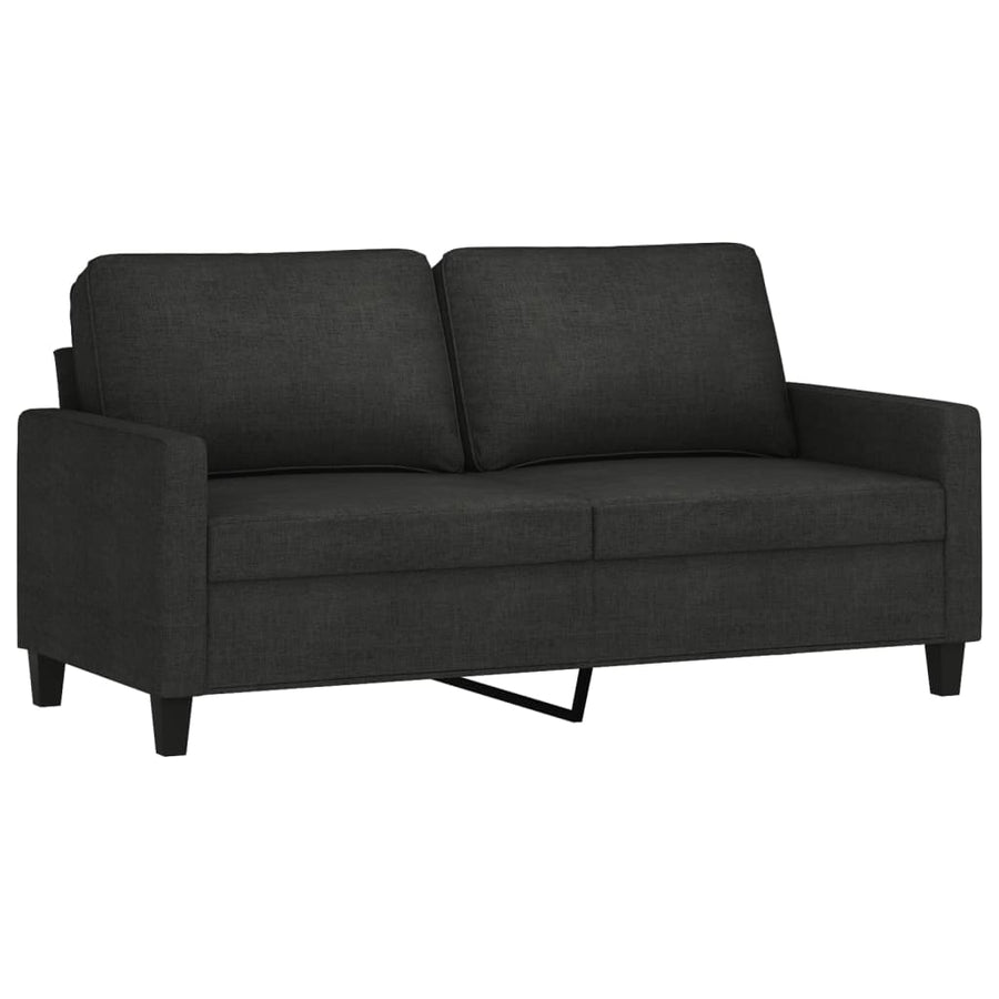 Tweezitsbank Stof 140 cm Zwart