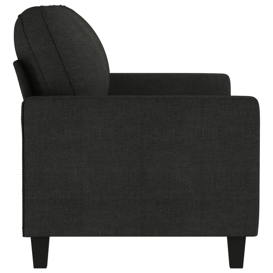 Tweezitsbank Stof 140 cm Zwart