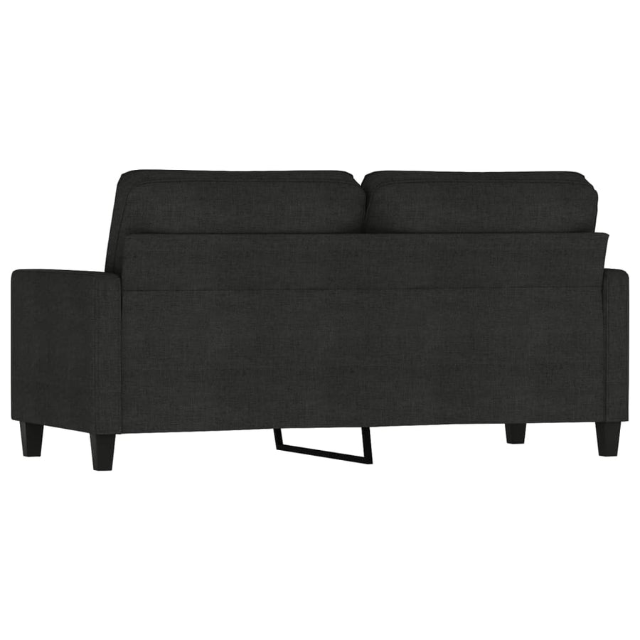 Tweezitsbank Stof 140 cm Zwart