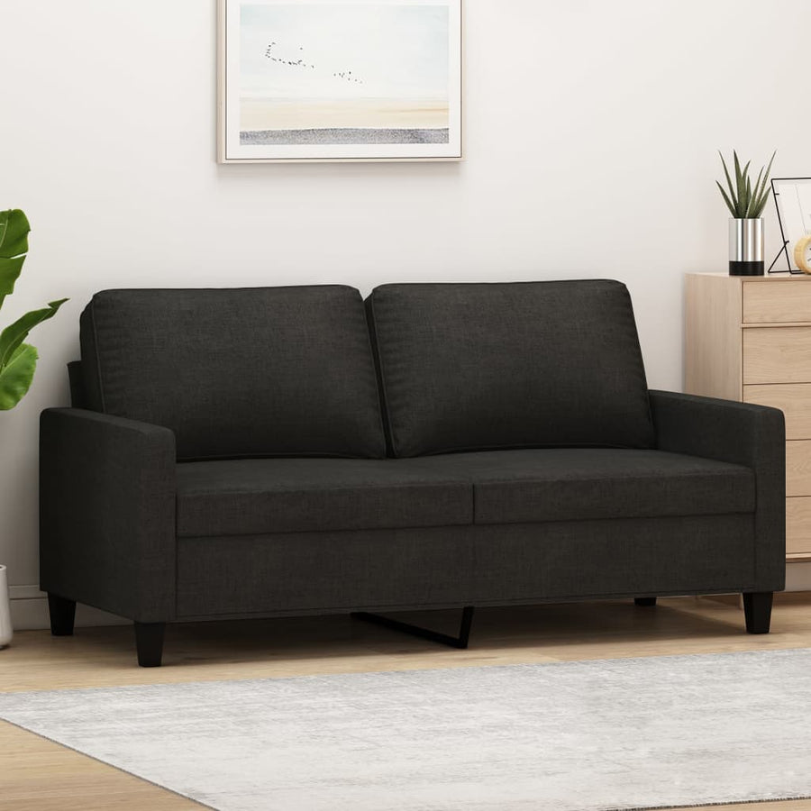 Tweezitsbank Stof 140 cm Zwart