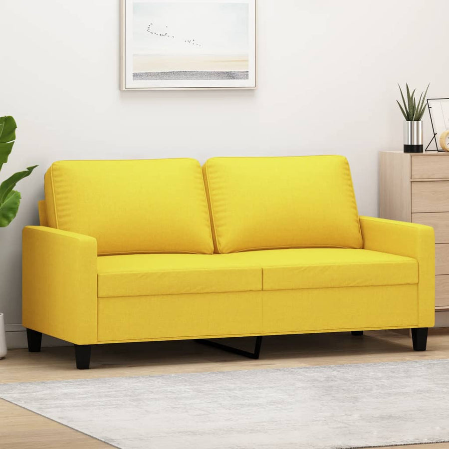 Tweezitsbank Stof 140 cm Lichtgeel