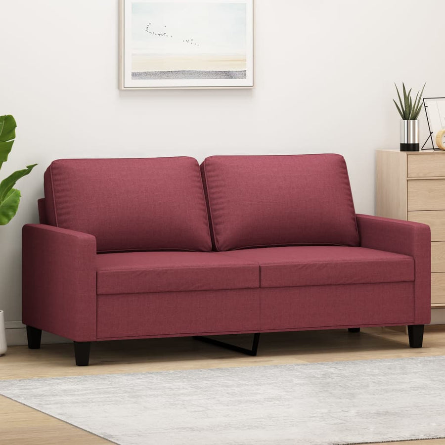 Tweezitsbank Stof 140 cm Wijnrood