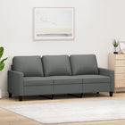 Three-seater sofa 180 cm fabric dark grey