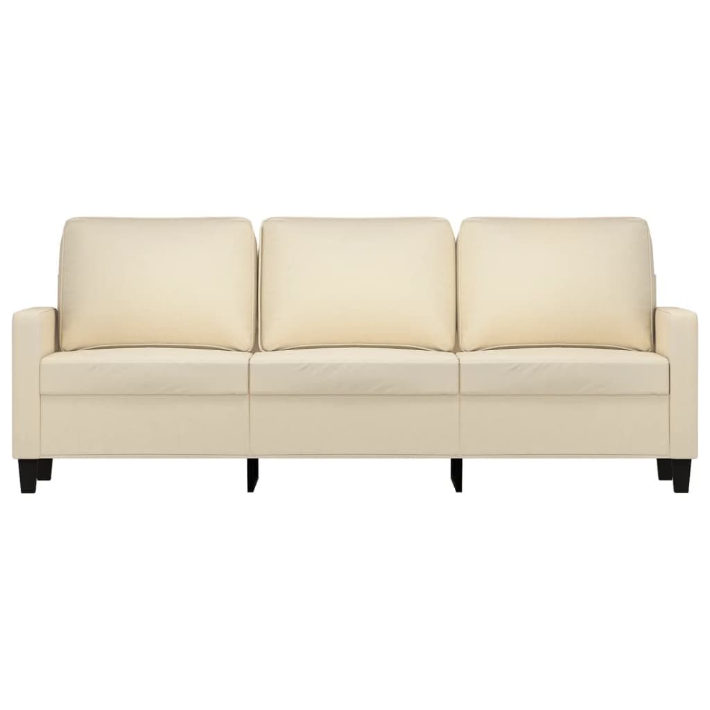 Driezitsbank Stof Kleurig 180 cm Crème