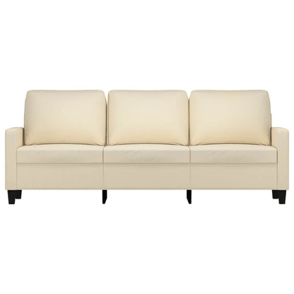 Driezitsbank Stof Kleurig 180 cm Crème