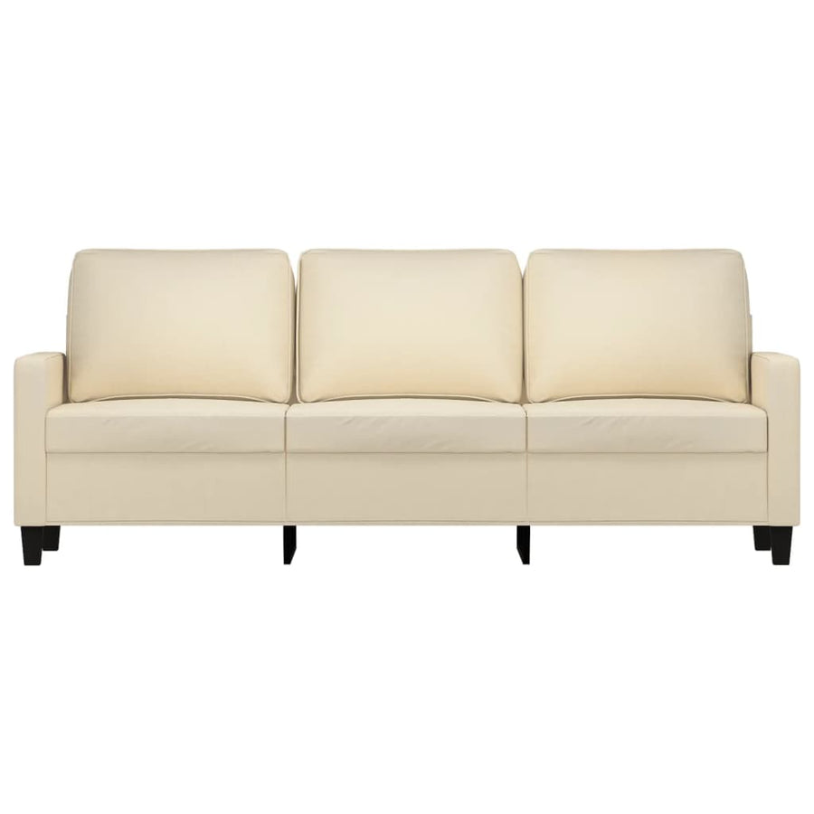 Driezitsbank Stof Kleurig 180 cm Crème