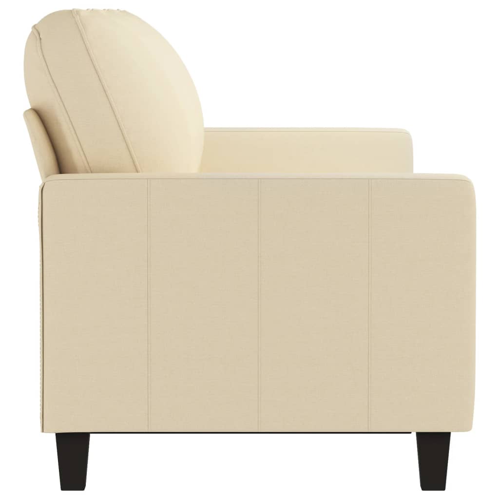Driezitsbank Stof Kleurig 180 cm Crème