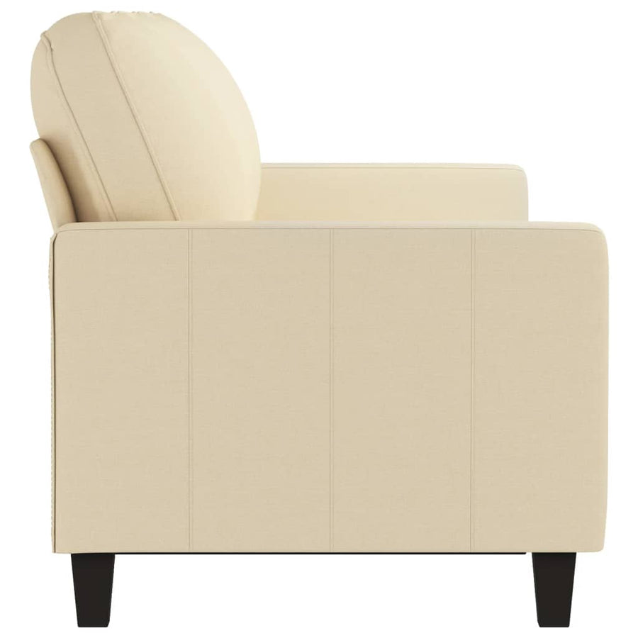 Driezitsbank Stof Kleurig 180 cm Crème