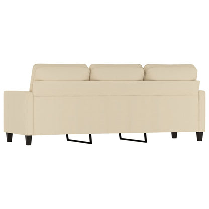 Driezitsbank Stof Kleurig 180 cm Crème