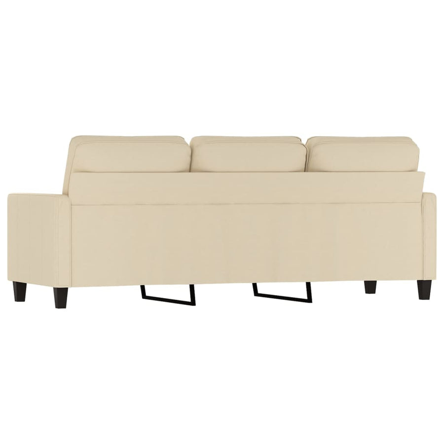 Driezitsbank Stof Kleurig 180 cm Crème