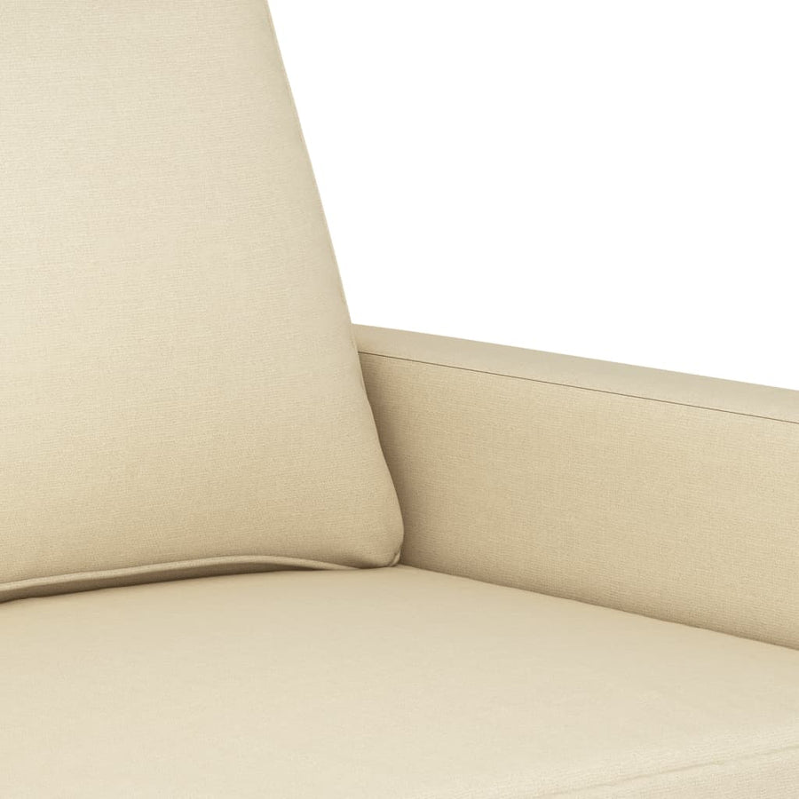 Driezitsbank Stof Kleurig 180 cm Crème