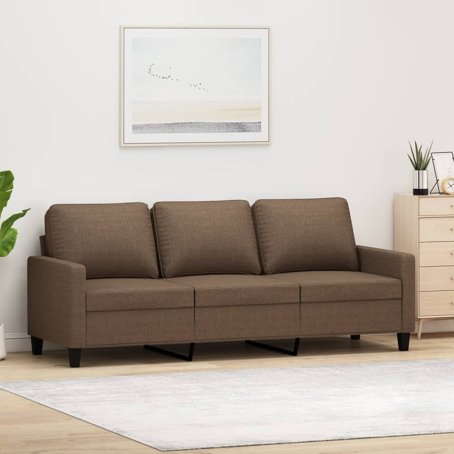 Driezitsbank Stof 180 cm Bruin