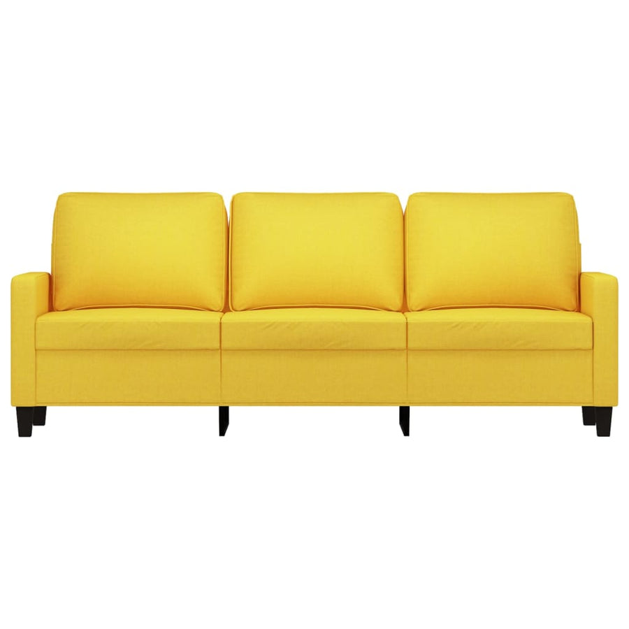 Driezitsbank Stof 180 cm Lichtgeel