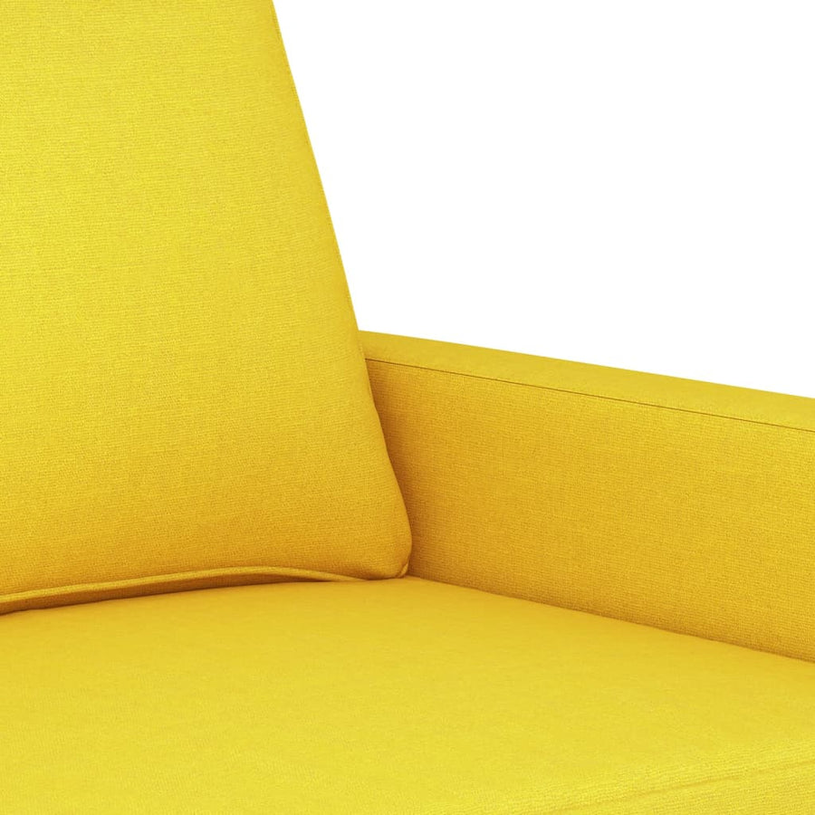 Driezitsbank Stof 180 cm Lichtgeel