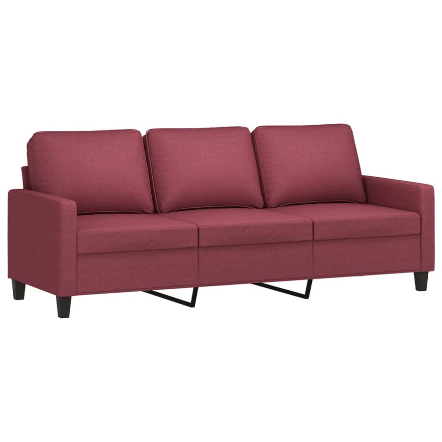 Driezitsbank Stof 180 cm Wijnrood