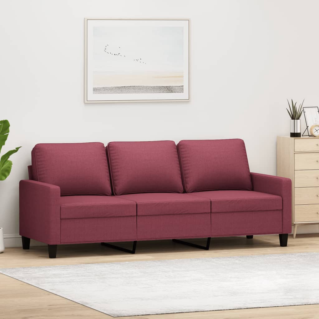 Driezitsbank Stof 180 cm Wijnrood