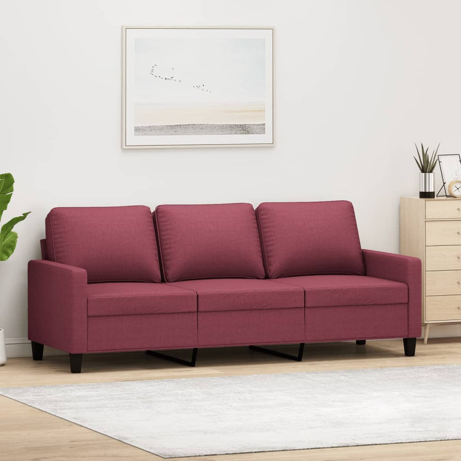 Driezitsbank Stof 180 cm Wijnrood
