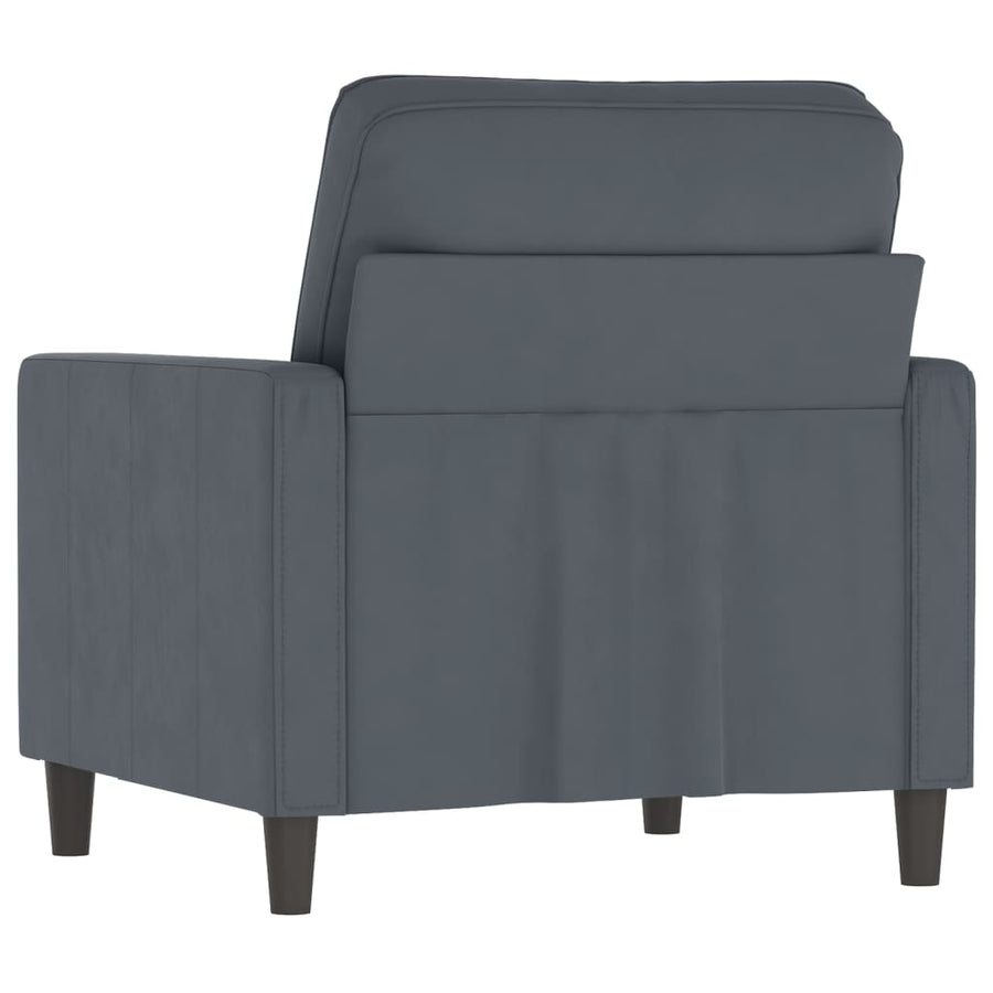 Fauteuil Fluweel 60 cm Donkergrijs