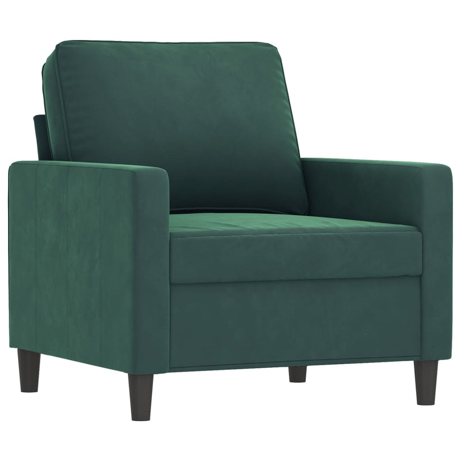 Fauteuil Fluweel 60 cm Donkergroen