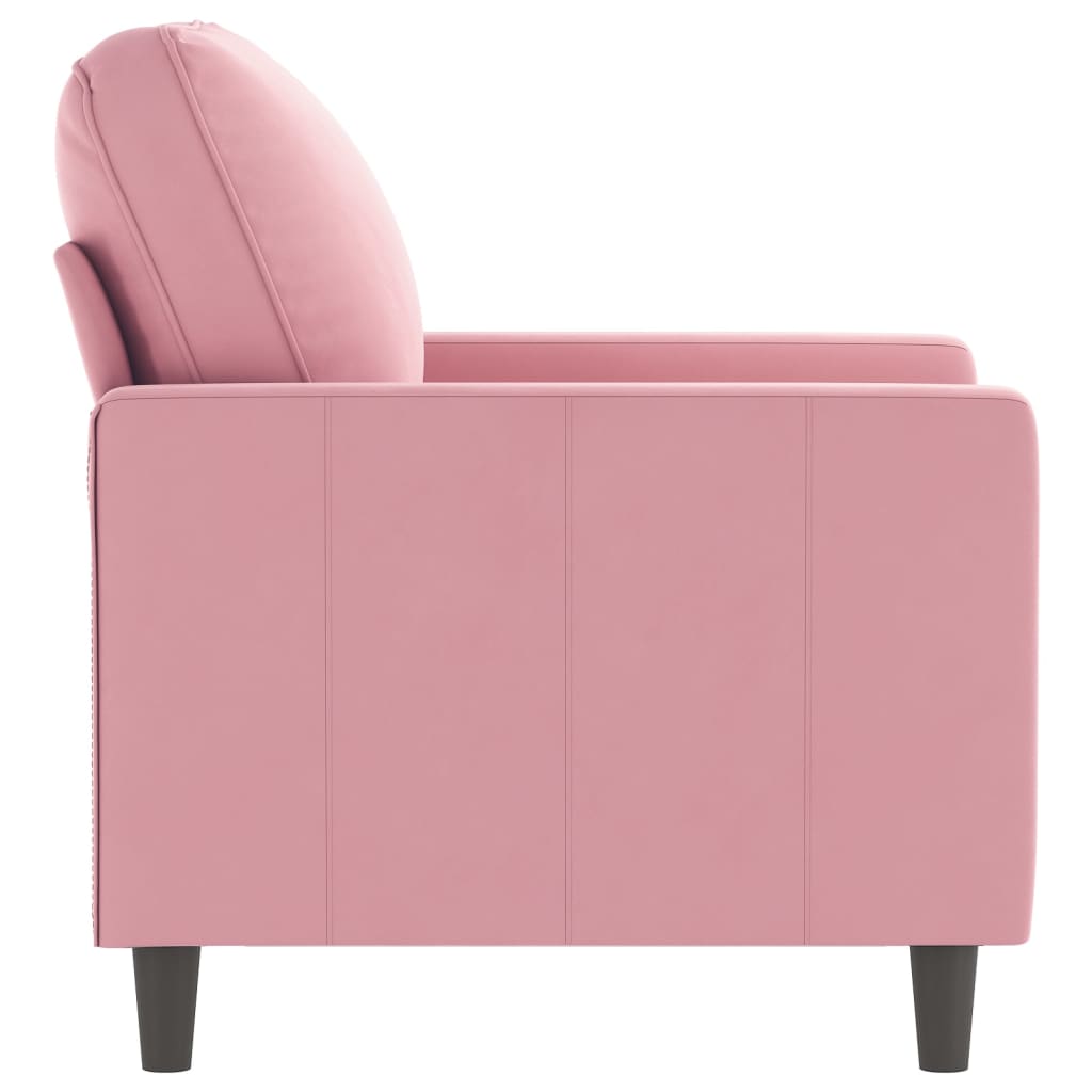 Fauteuil Fluweel 60 cm Roze