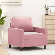Fauteuil 60 cm fluweel roze 78x77x80 cm