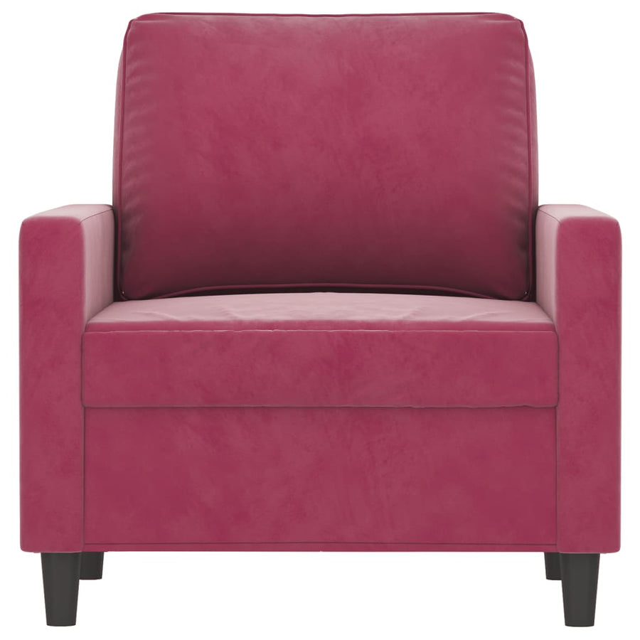 Fauteuil Fluweel 60 cm Wijnrood