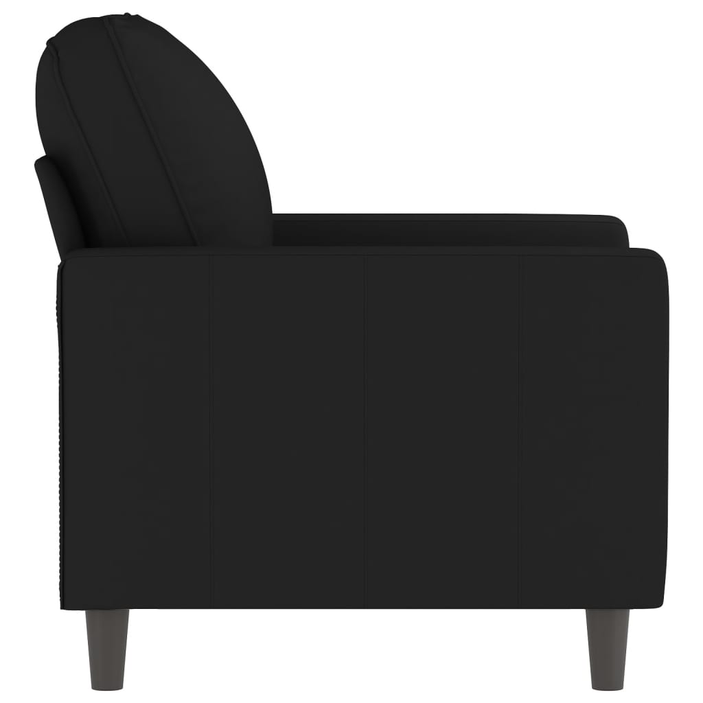 Fauteuil Fluweel 60 cm Zwart