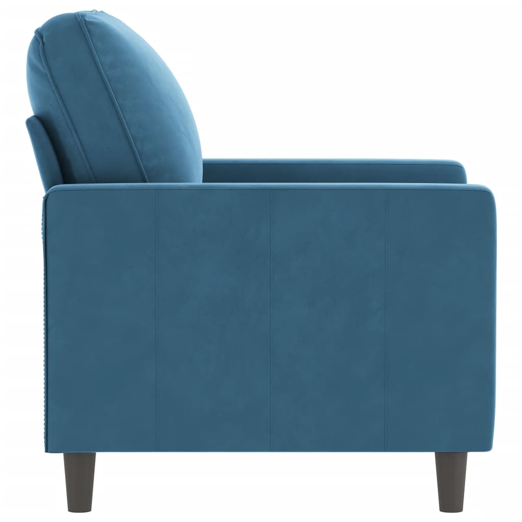 Fauteuil Fluweel 60 cm Blauw