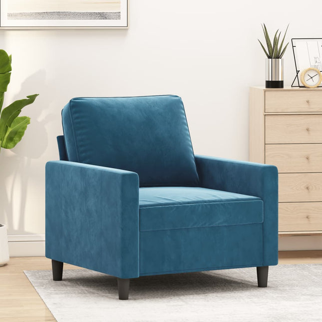 Fauteuil Fluweel 60 cm Blauw