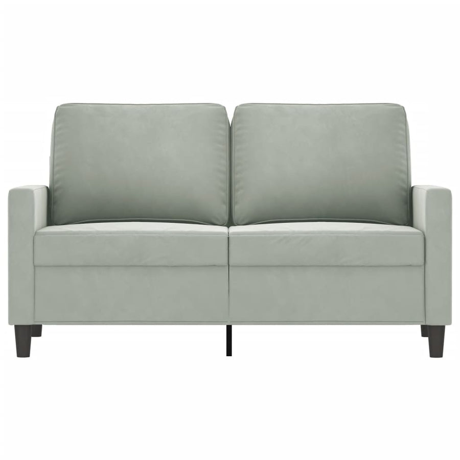 Tweezitsbank Fluweel 120 cm Lichtgrijs