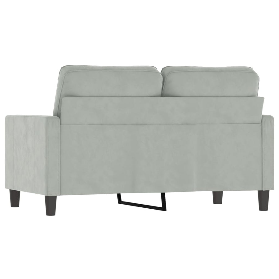 Tweezitsbank Fluweel 120 cm Lichtgrijs